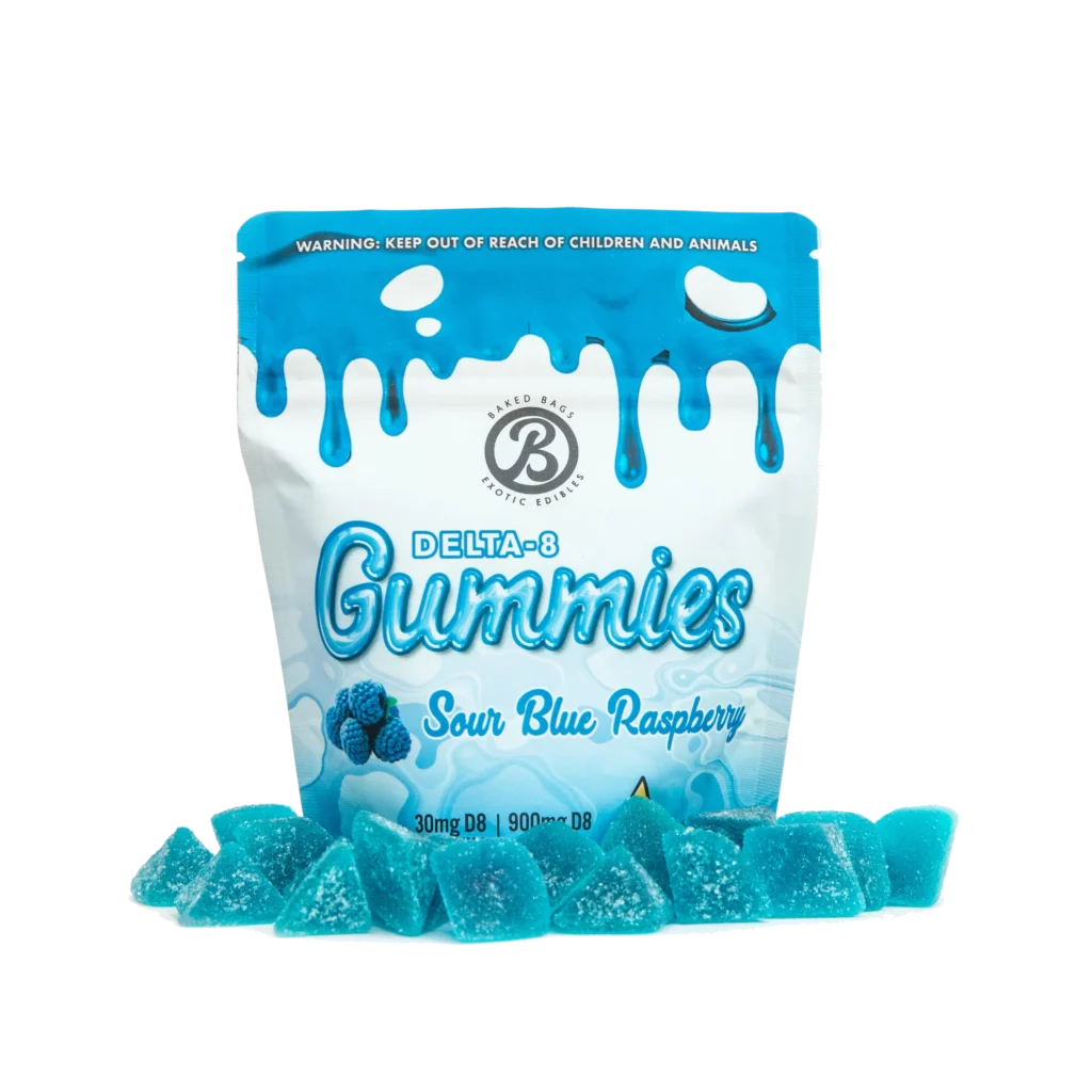 Blue Raspberry Gummies Ricky Joy Sour Blue Raspberry Gummies - Baked Bags Italia